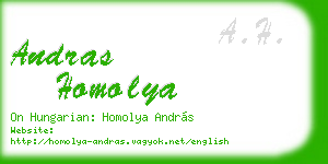 andras homolya business card